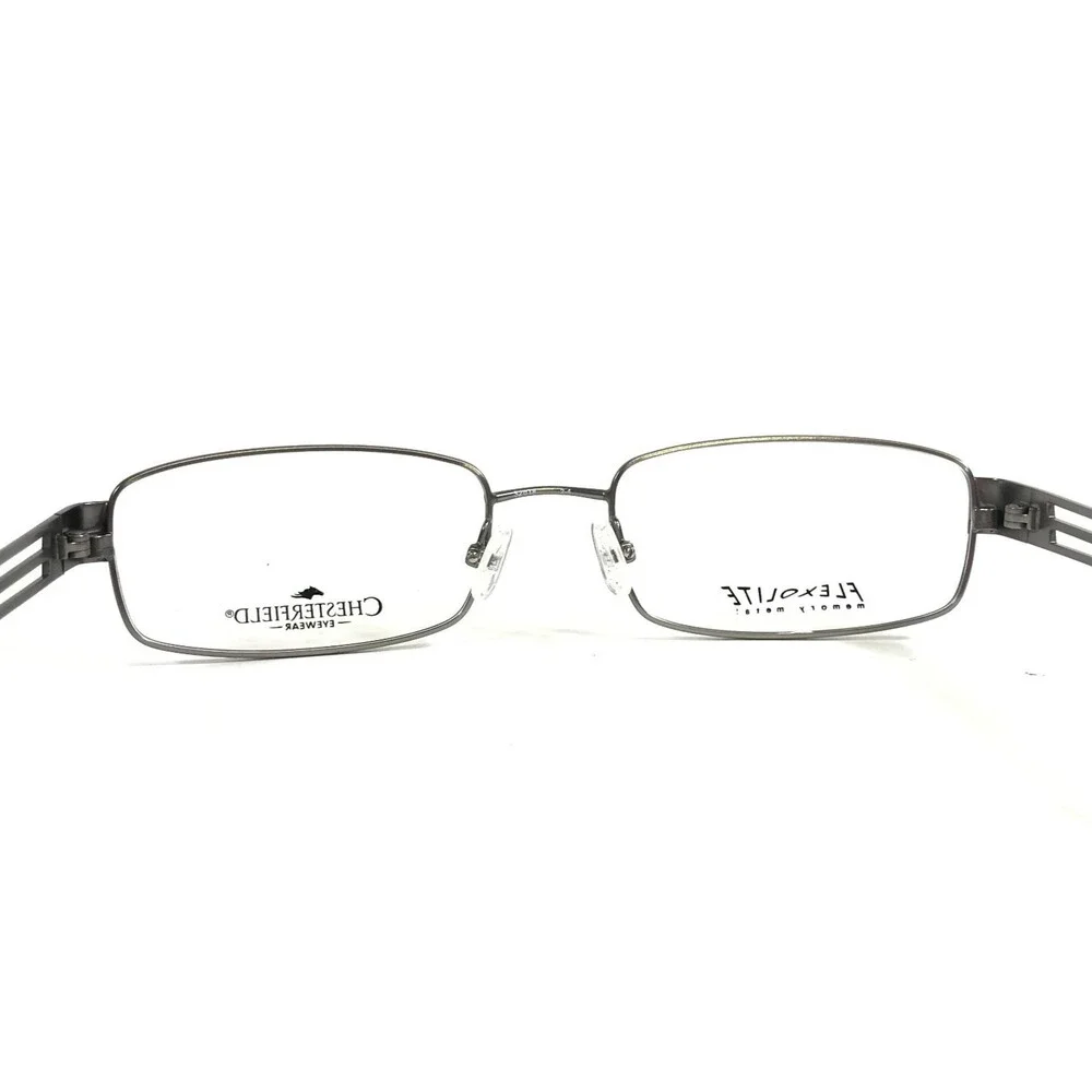 Chesterfield Eyeglasses Frames CH851 0FK5 Gray Rectangle Wire Rim 52-18-140